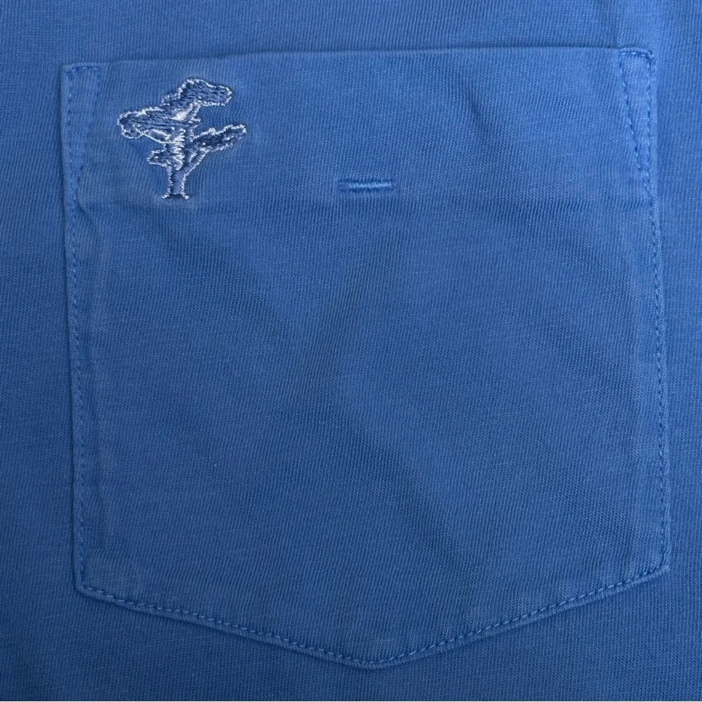 B. Draddy‎ Mens Pima Cotton Pocket T Shirt Blue Crewneck Short Sleeve 2XL
